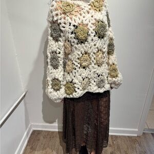 Floral Hand Made Crochet Sweater